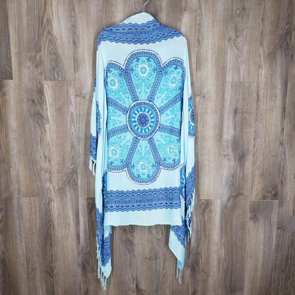 Other - ⚡3/$18⚡ Blue Sequined Sarong Beach Swim Coverup